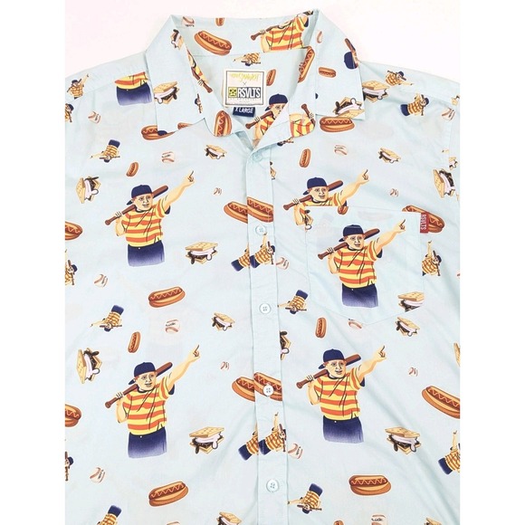 RSVLTS Shirt Sandlot Mens XL Hamilton Ham Porter Classic Movie Stretch - Picture 3 of 7